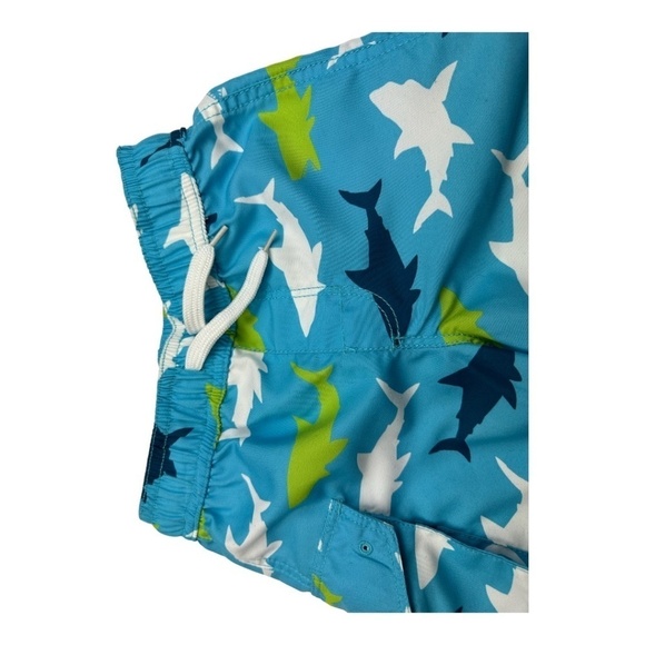 Hatley Swim Shorts Blue Shark Patterned Swimsuit Size 2 - Picture 3 of 6